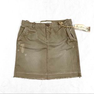 NWT Old Navy Military Green Distressed Skirt